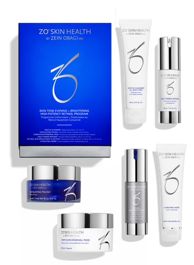 ZO Skin Health Skin Tone Evening + Brightening HP Retinol Program available at LuXe Concierge Aesthetics in Davie FL